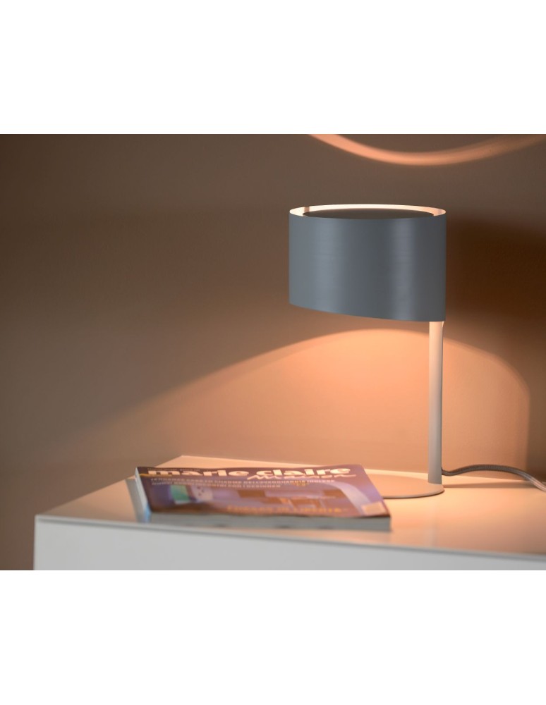 Table lamps with lampshade - Lucide KNULLE Desk 1xE14 anthracite 45504/01/36 - product kolory-swiatla.pl 4