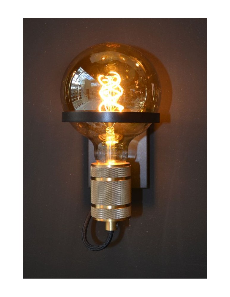 Wall lamps - Lucide OTTELIEN Wall mounted 1xE27 satin black brass 30271/01/30 - product kolory-swiatla.pl 4