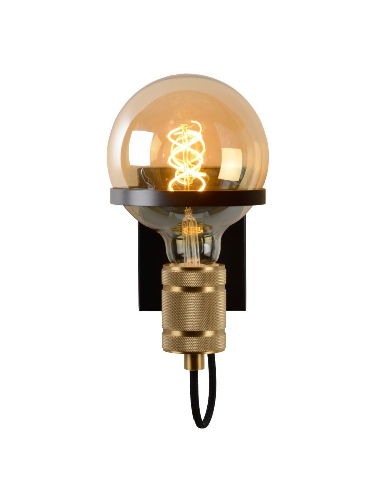 Wall lamps - Lucide OTTELIEN Wall mounted 1xE27 satin black brass 30271/01/30 - product kolory-swiatla.pl 6