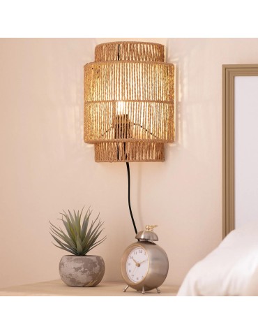 Abruzzo LED Rattan wall lamp Boho Arianna E27 30cm ABR-KL-BH-E27 - product 2