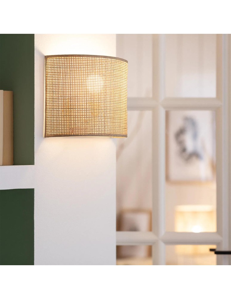Wall lamps - Abruzzo LED wall lamp in Rattan Bogho Bianca 25cm ABR-KL-BH-E14 - product kolory-swiatla.pl 3