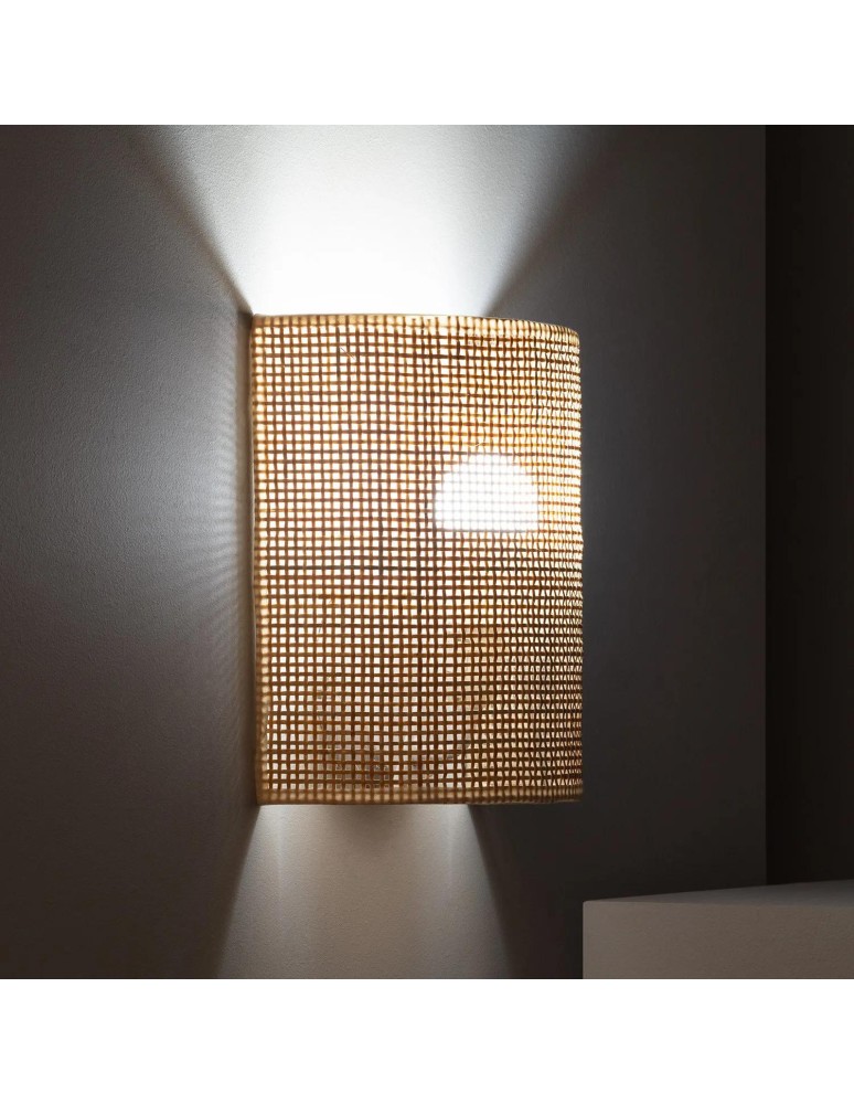 Abruzzo Kinkiet LED z Rattanu Bogho Bianca 25cm ABR-KL-BH-E14 Abruzzo Kinkiet LED z Rattanu Bogho Bianca 25cm ABR-KL-BH-E14