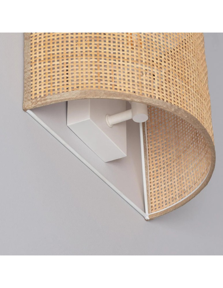 Abruzzo Kinkiet LED z Rattanu Bogho Bianca 25cm ABR-KL-BH-E14 Abruzzo Kinkiet LED z Rattanu Bogho Bianca 25cm ABR-KL-BH-E14