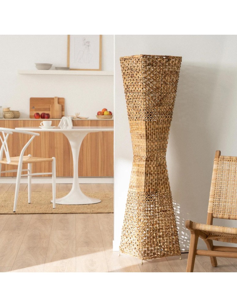 Abruzzo Lampa Podłogowa 130cm z Włókien Naturalnych Boho Carlotta 2x E27 ABR-LP2-BH-E27