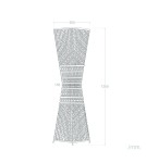 Abruzzo Lampa Podłogowa 130cm z Włókien Naturalnych Boho Carlotta 2x E27 ABR-LP2-BH-E27