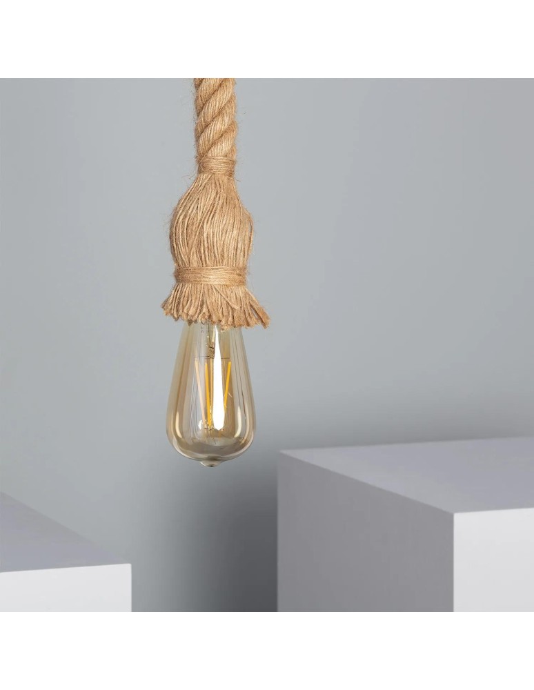 Pendant lamps - Abruzzo Hemp Rope Boho Daria E27 150cm Pendant Lamp ABR-LW3-BH-E27 - product kolory-swiatla.pl 2