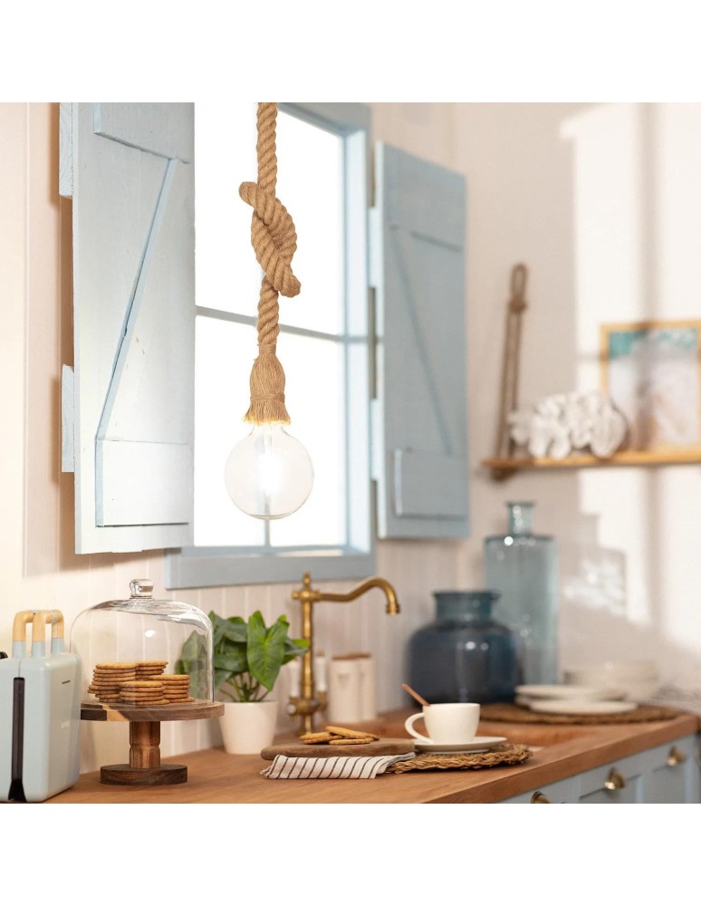 Pendant lamps - Abruzzo Hemp Rope Boho Daria E27 150cm Pendant Lamp ABR-LW3-BH-E27 - product kolory-swiatla.pl 3