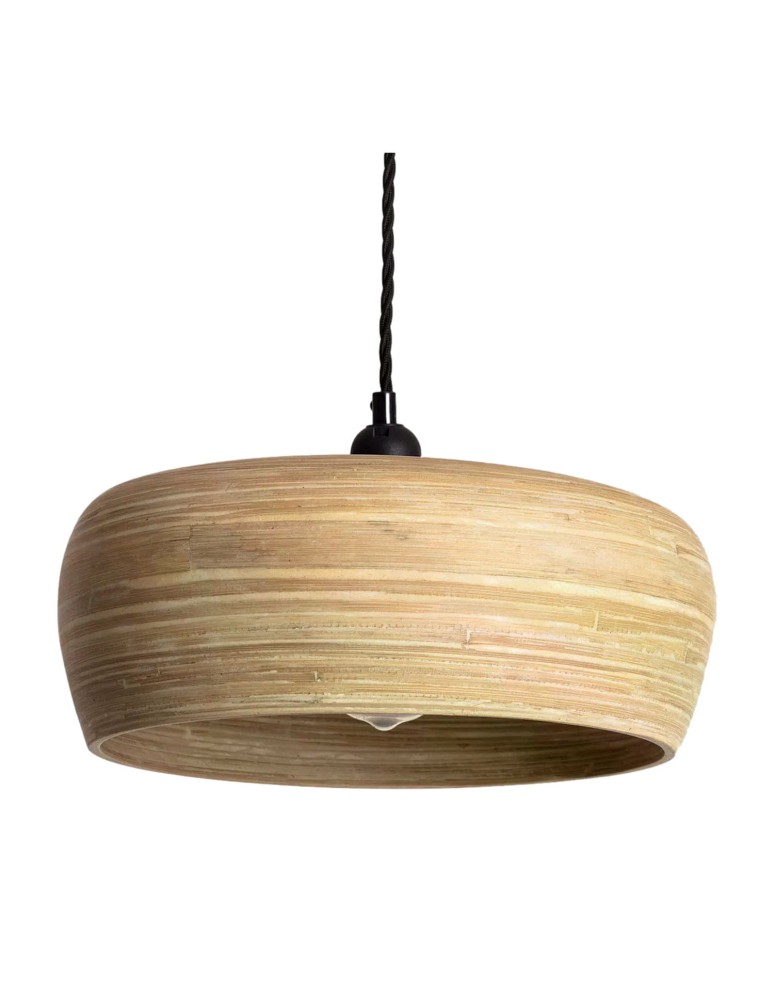 Abruzzo Lampa Wisząca Bambusowa Boho Elena E27 35cm ABR-LW4-BH-E27