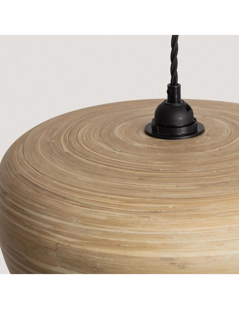 Abruzzo Lampa Wisząca Bambusowa Boho Elena E27 35cm ABR-LW4-BH-E27