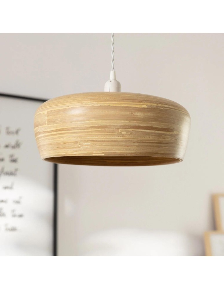 Abruzzo Lampa Wisząca Bambusowa Boho Elena E27 35cm ABR-LW4-BH-E27