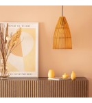 Abruzzo Lampa Wisząca Boho Bambusowa Emilia E27 30cm ABR-LW7-BH-E27