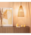 Abruzzo Lampa Wisząca Boho Bambusowa Emilia E27 30cm ABR-LW7-BH-E27