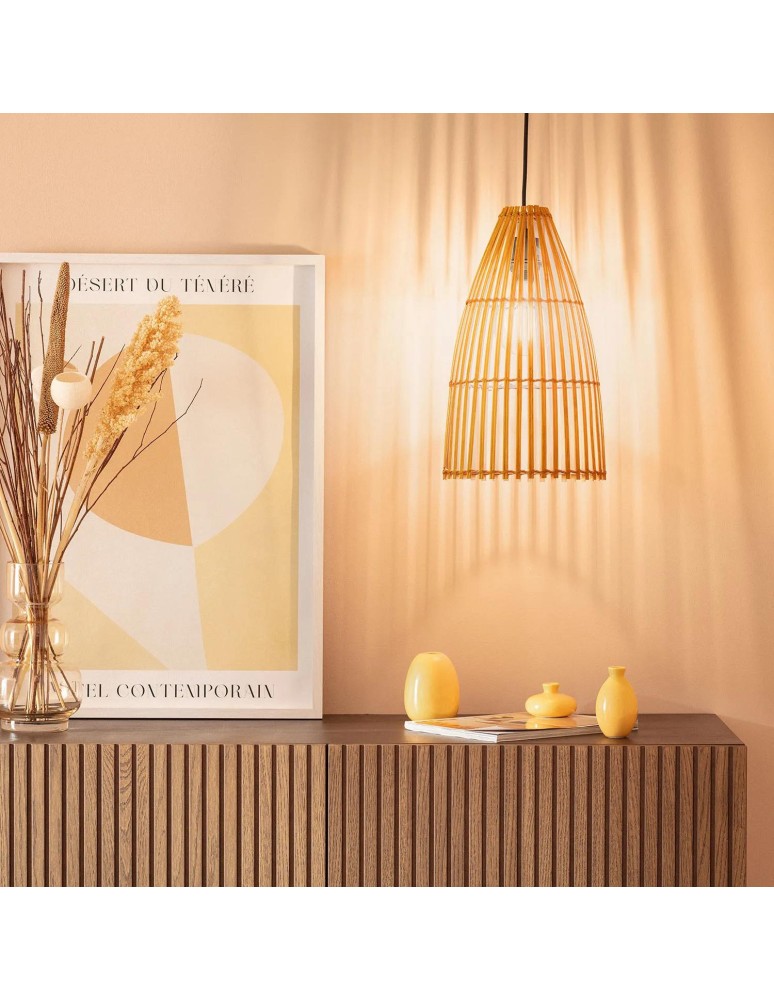 Boho pendant lamps - Abruzzo Bamboo Emilia E27 30cm Boho Pendant Lamp ABR-LW7-BH-E27 - product kolory-swiatla.pl 4