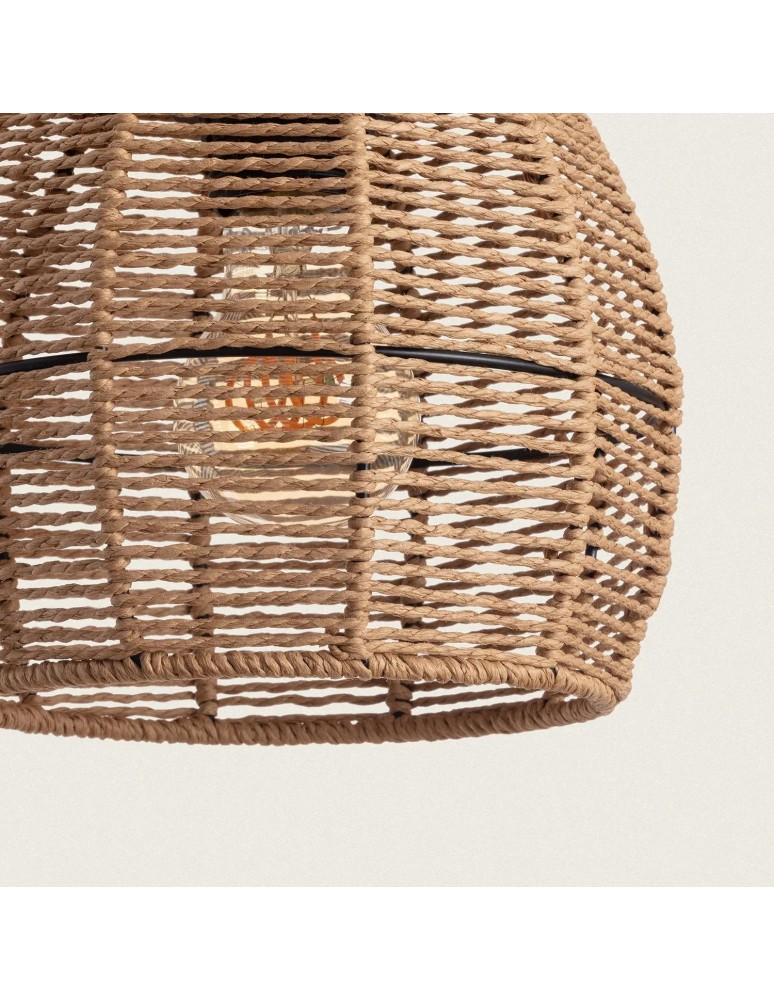 Boho pendant lamps - Abruzzo Francesca 3xE27 Braided Paper Bohp Pendant Lamp ABR-LW9-BH-E27 - product kolory-swiatla.pl 3