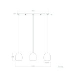 Abruzzo Lampa Wisząca Bohp z Plecionego Papieru Francesca 3xE27 ABR-LW9-BH-E27