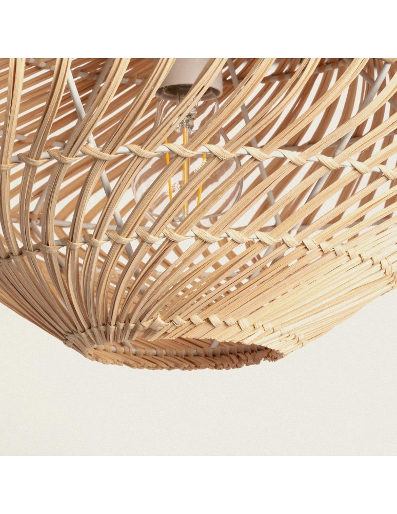 Abruzzo Lampa Wisząca Boho z Rattanu  Giorgia 50cm E27 ABR-LW11-BH-E27