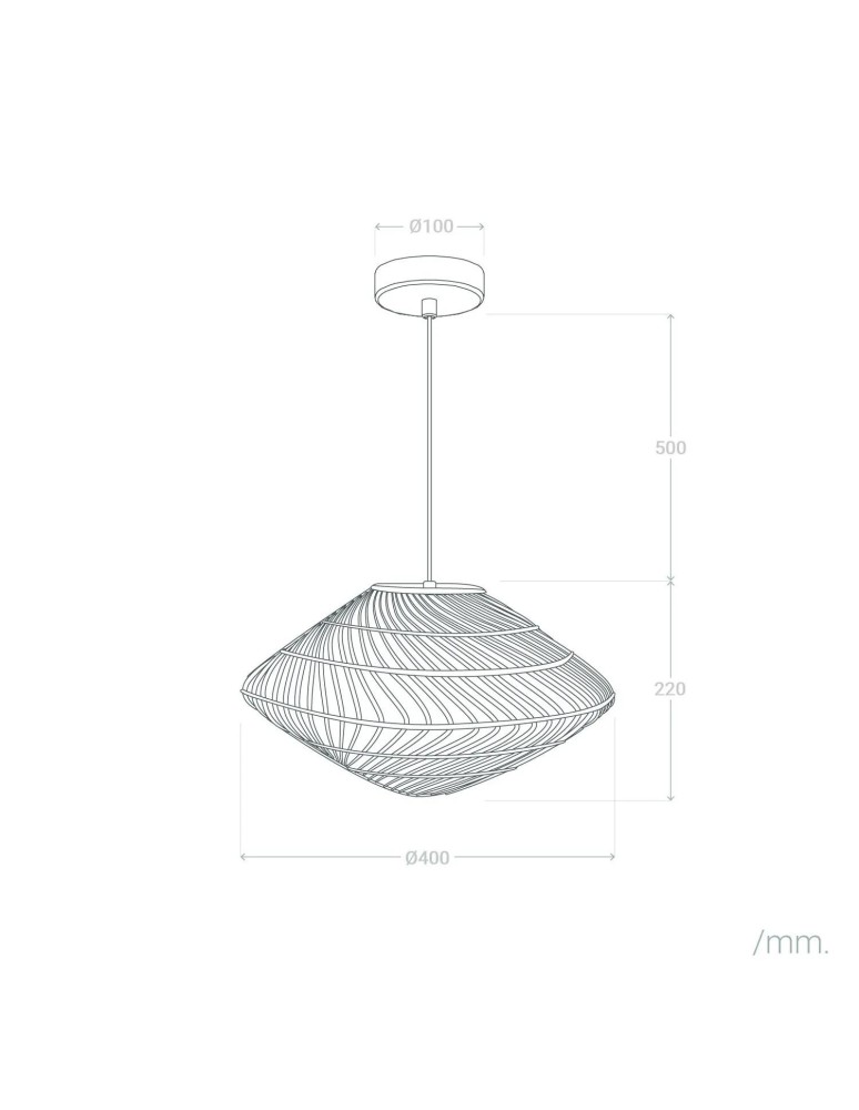 Boho pendant lamps - Abruzzo Giorgia 50cm E27 Rattan Boho Pendant Lamp ABR-LW11-BH-E27 - product kolory-swiatla.pl 8