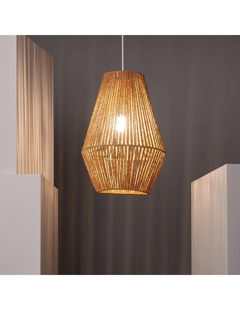 Boho pendant lamps - Abruzzo Giula Braided Paper Boho Pendant Lamp 30cm E27 ABR-LW12-BH-E27. - product kolory-swiatla.pl 4