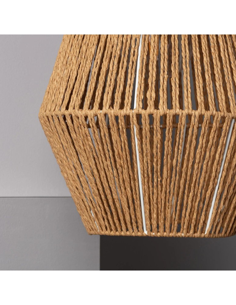 Boho pendant lamps - Abruzzo Giula Braided Paper Boho Pendant Lamp 30cm E27 ABR-LW12-BH-E27. - product kolory-swiatla.pl 5