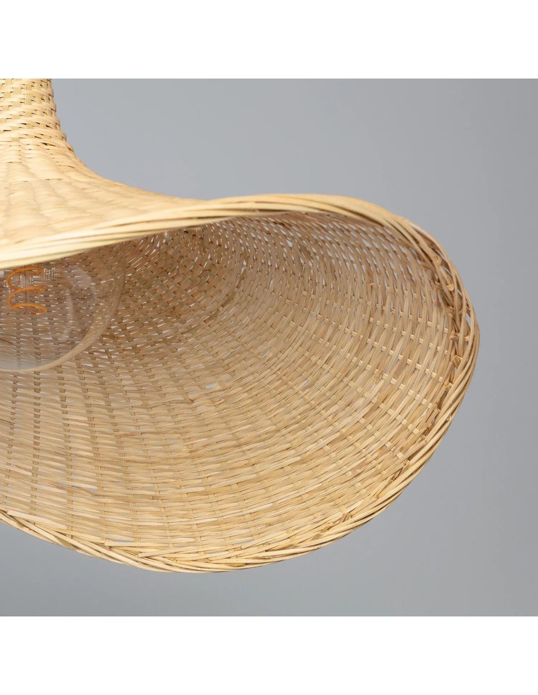 Boho pendant lamps - Abruzzo Boho Bamboo Hat Pendant Lamp Isabella 40cm E27 ABR-LWS-BH40-E27 - product kolory-swiatla.pl 8
