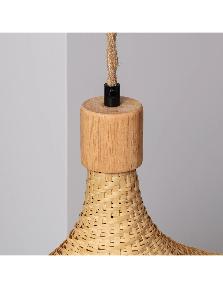 Abruzzo Lampa Wisząca Boho Kapelusz z Bambusa Isabella 40cm E27 ABR-LWS-BH40-E27 Abruzzo Lampa Wisząca Boho Kapelusz z Bambusa Isabella 40cm E27 ABR-LWS-BH40-E27