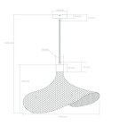 Abruzzo Lampa Wisząca Boho Kapelusz z Bambusa Isabella 40cm E27 ABR-LWS-BH40-E27 Abruzzo Lampa Wisząca Boho Kapelusz z Bambusa Isabella 40cm E27 ABR-LWS-BH40-E27