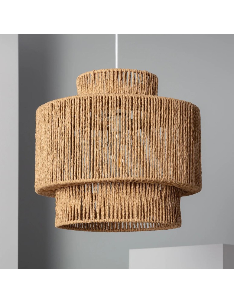 Boho pendant lamps - Abruzzo Braided Paper Boho Pendant Lamp Sara 40cm E27 ABR-LW14-BH-E27 - product kolory-swiatla.pl 2