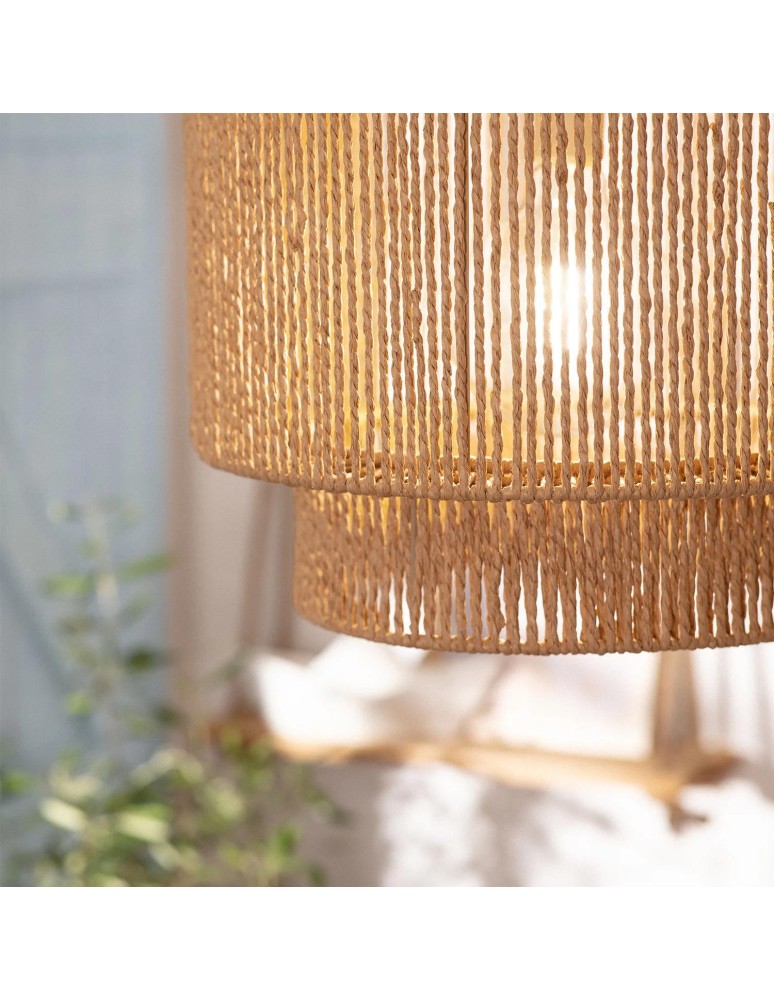 Boho pendant lamps - Abruzzo Braided Paper Boho Pendant Lamp Sara 40cm E27 ABR-LW14-BH-E27 - product kolory-swiatla.pl 4