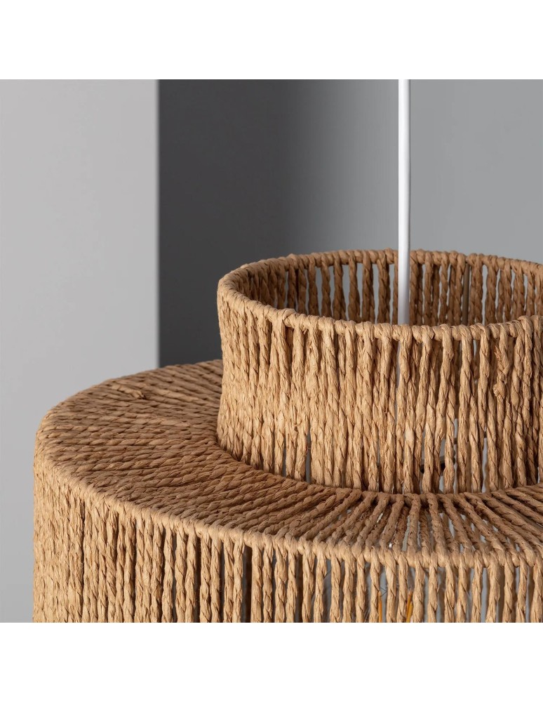 Abruzzo Lampa Wisząca Boho z Plecionego Papieru Sara 40cm E27 ABR-LW14-BH-E27