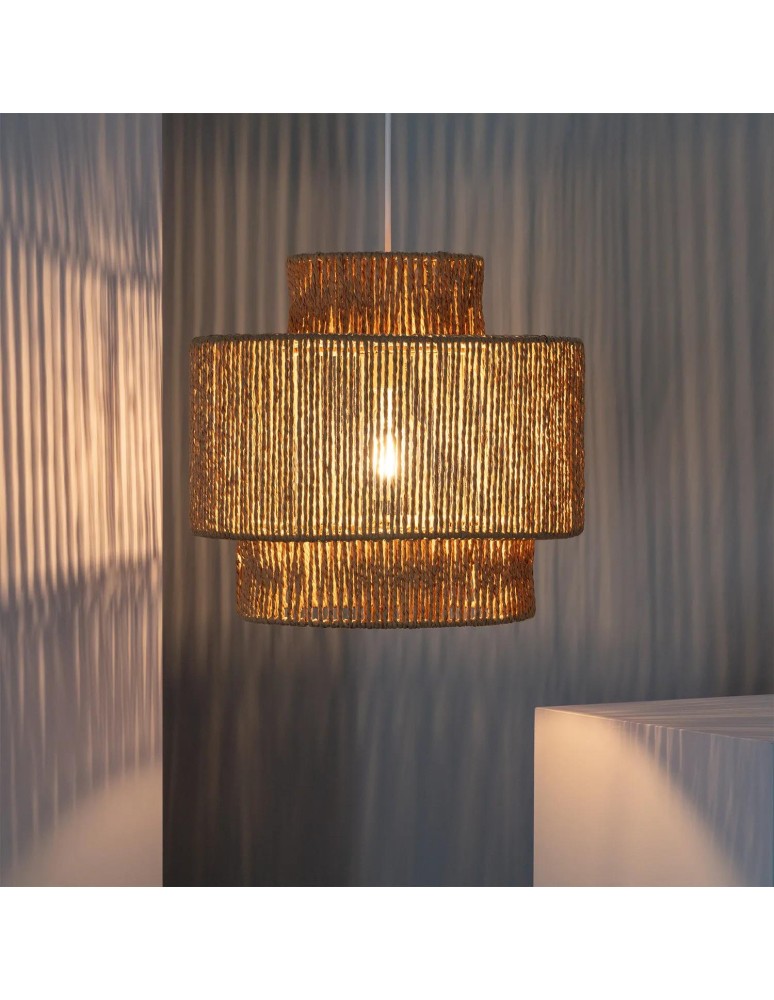Abruzzo Lampa Wisząca Boho z Plecionego Papieru Sara 40cm E27 ABR-LW14-BH-E27