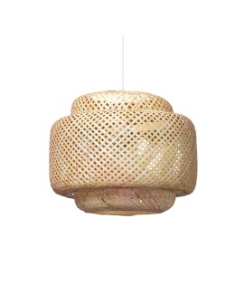 Abruzzo Bamboo Livia 42cm E27 Boho Pendant Lamp ABR-LW17-BH-E27