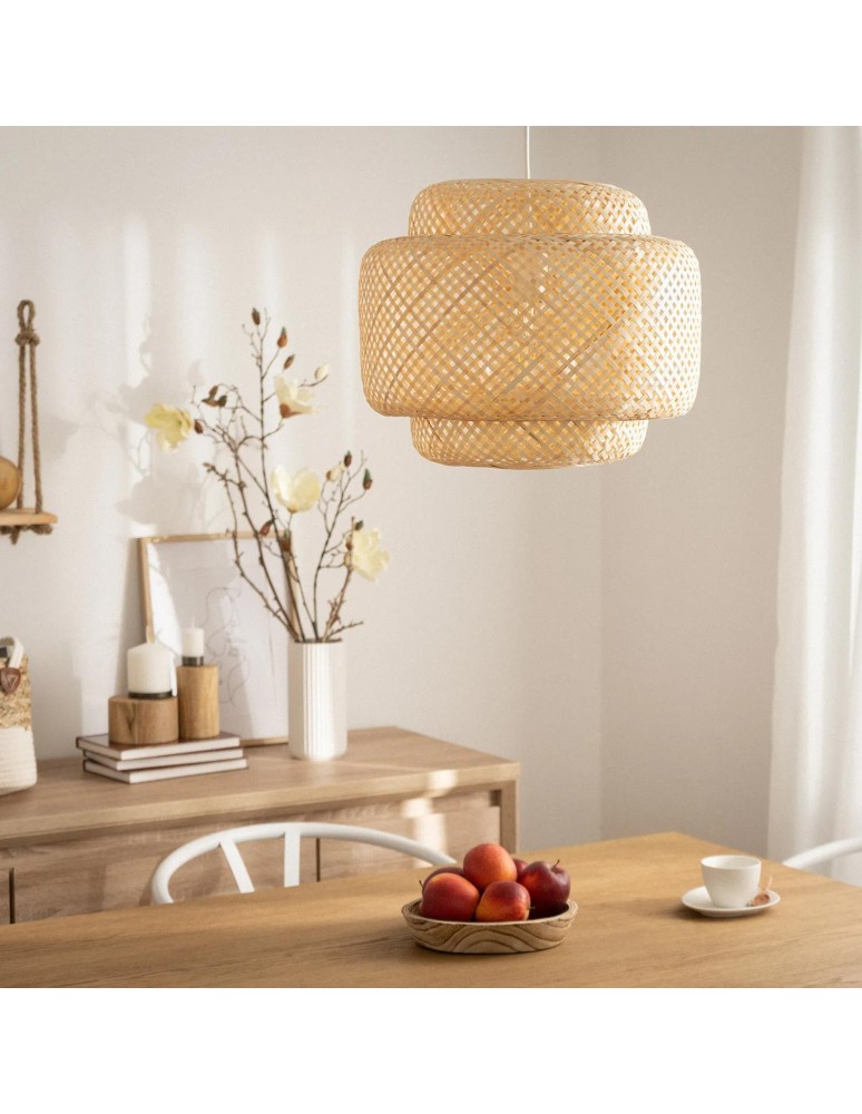 Boho pendant lamps - Abruzzo Bamboo Livia 42cm E27 Boho Pendant Lamp ABR-LW17-BH-E27 - product kolory-swiatla.pl 2