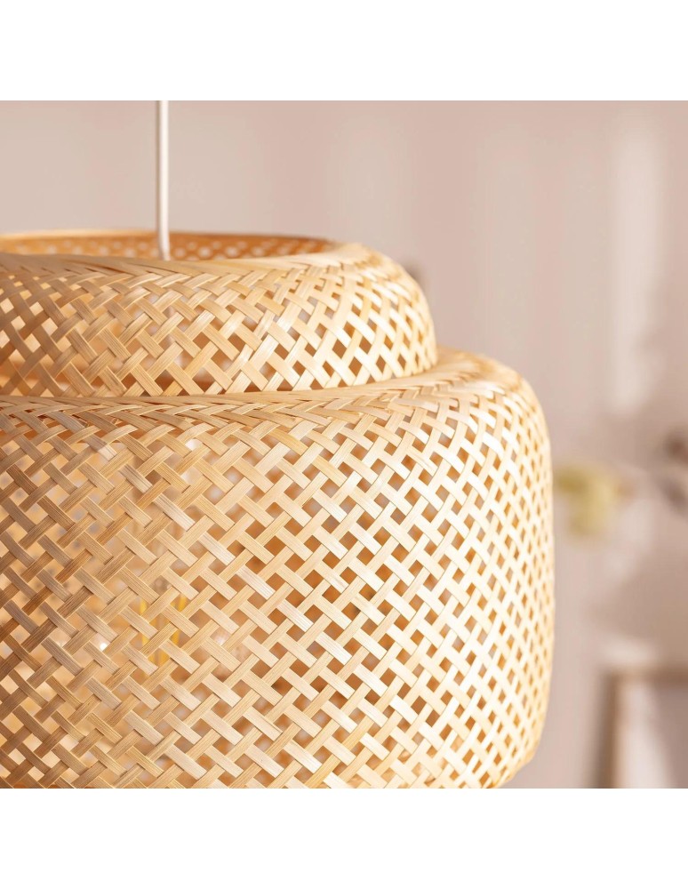 Abruzzo Lampa Wisząca Boho z Bambusa Livia 42cm E27 ABR-LW17-BH-E27