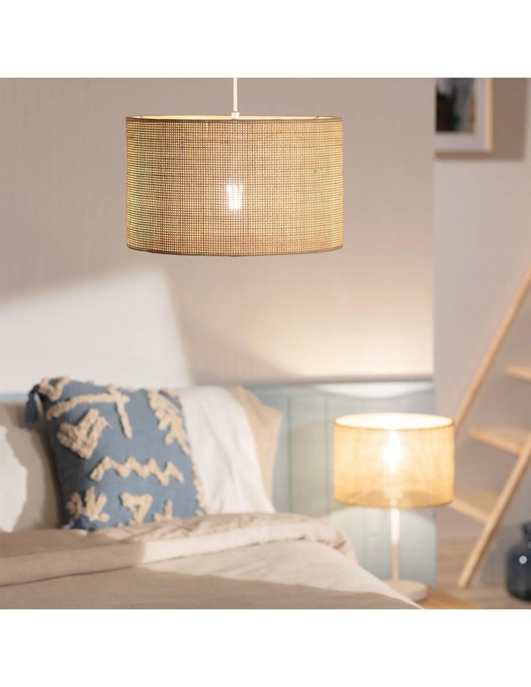 Abruzzo Lampa Wisząca z Rattanu Boho Ludovica 40cm E27 ABR-LW18-BH-E27