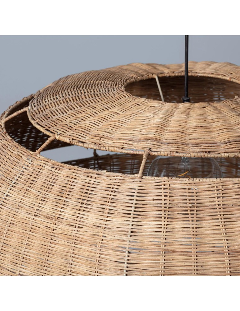 Abruzzo Lampa Wisząca z Rattanu Zewnętrzna Boho Lucinda 80 cm E27 ABR-LW19-BH-E27