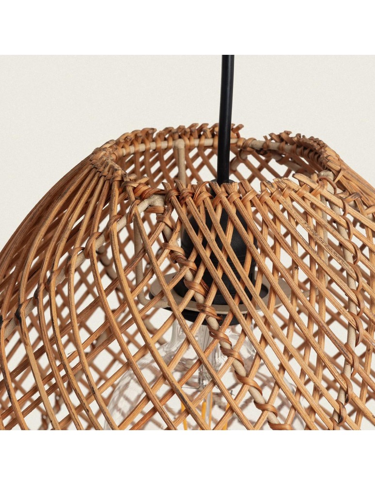 Abruzzo Lampa Wisząca Boho z Rattanu Zewnętrzna Maria 40cm E27 ABR-LW20-BH-E27