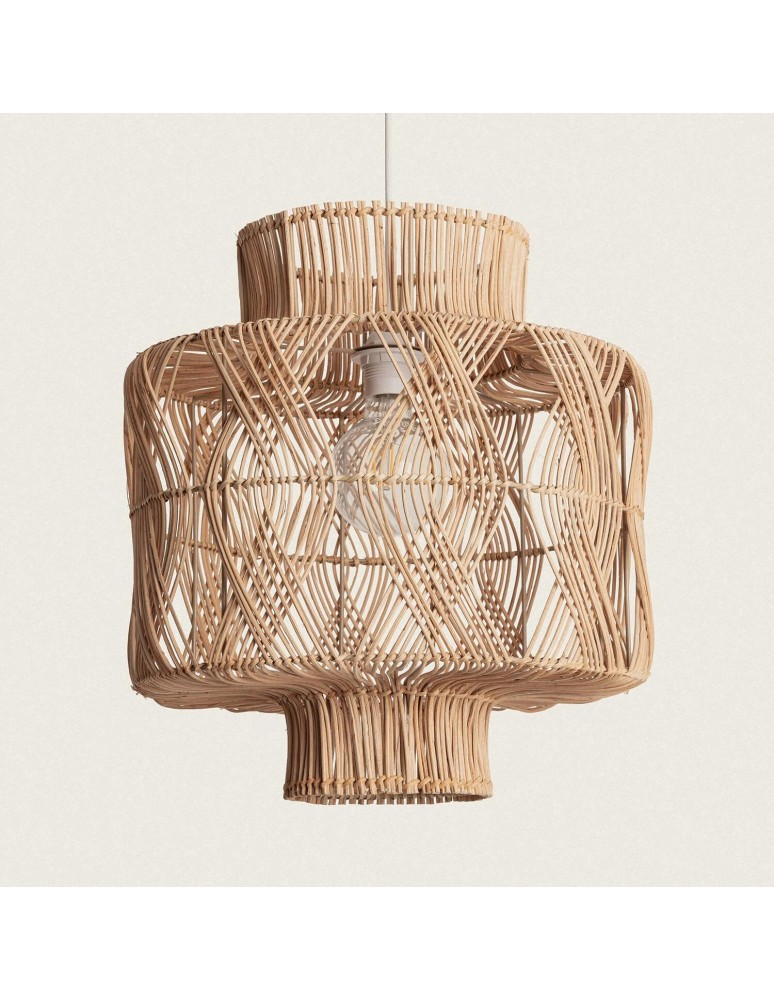 Abruzzo Lampa Wisząca Boho z Rattanu Zewnętrzna Martina 40cm E27 ABR-LW23-BH-E27