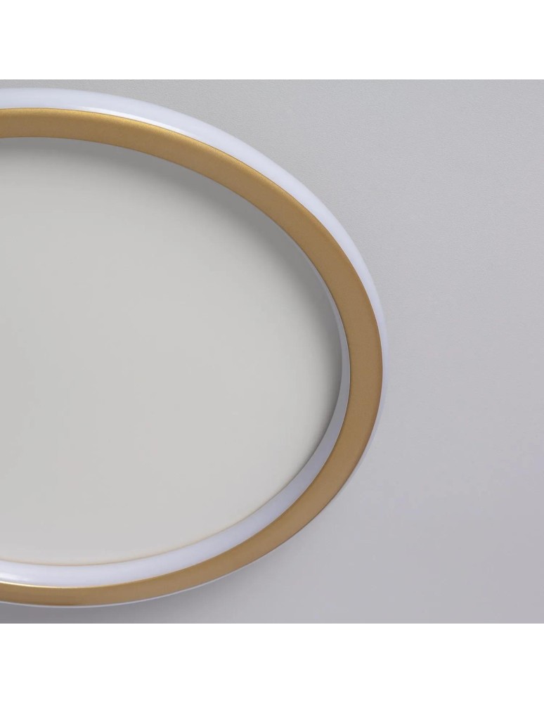 Abruzzo Plafon LED 36W Okragły Złoty CCT 3000K/4000K/6000K 50cm Angelo ABR-PLO-36W-50CM-CCT