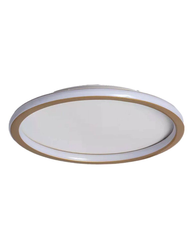 Abruzzo Plafon LED 30W Okrągły Złoty CCT 3000K/4000K/6000K 40cm Angelo ABR-PLO-30W-40CM-CCT