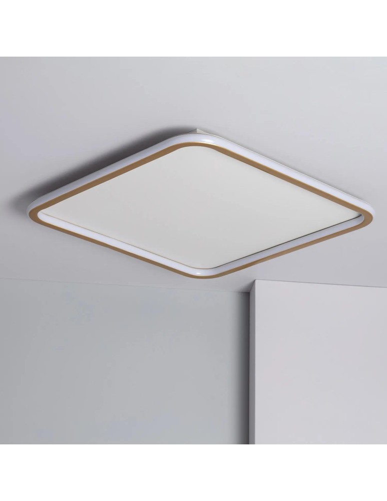 Abruzzo Plafon LED 40W Kwadratowy Złoty CCT 3000K/4000K/6000K 60x60cm Angelo ABR-PLK-40W-60CM-CCT