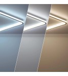 Abruzzo Plafon LED 40W Kwadratowy Złoty CCT 3000K/4000K/6000K 60x60cm Angelo ABR-PLK-40W-60CM-CCT