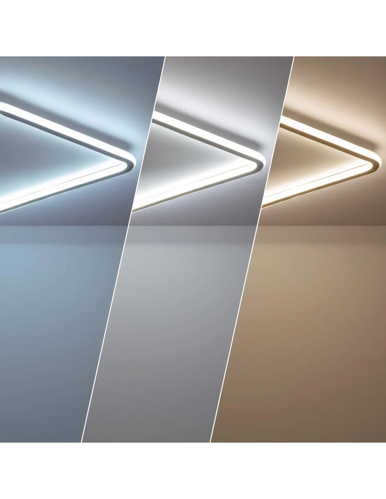 Abruzzo Plafon LED 40W Kwadratowy Złoty CCT 3000K/4000K/6000K 60x60cm Angelo ABR-PLK-40W-60CM-CCT