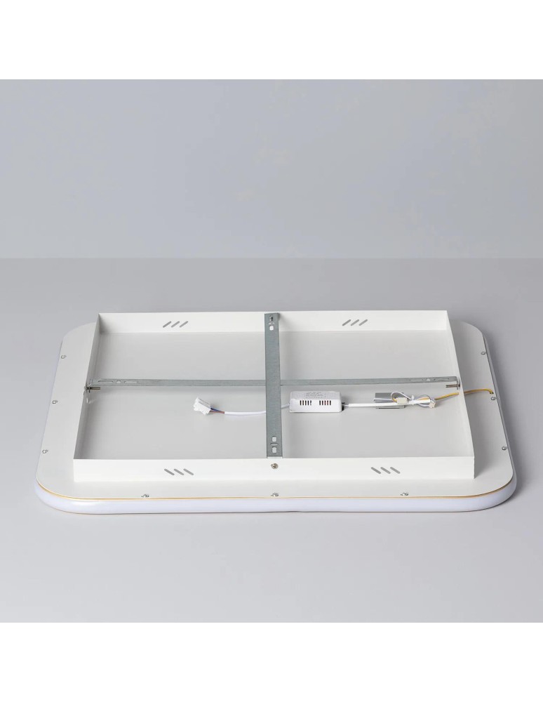 Abruzzo Plafon LED 40W Kwadratowy Złoty CCT 3000K/4000K/6000K 60x60cm Angelo ABR-PLK-40W-60CM-CCT