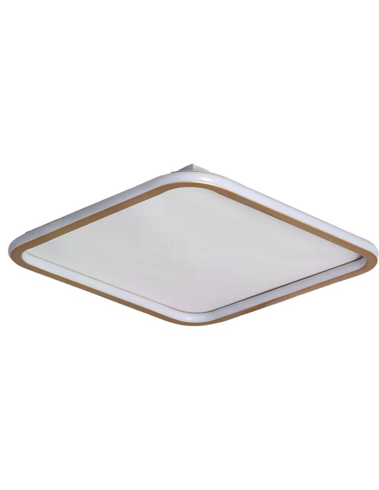 Abruzzo Plafon LED 30W Kwadratowy Złoty CCT 3000K/4000K/6000K 40x40cm Angelo ABR-PLK-30W-40CM-CCT