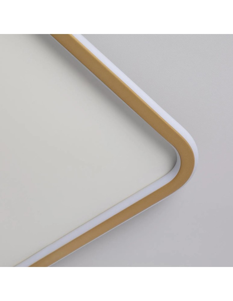 Abruzzo Plafon LED 30W Kwadratowy Złoty CCT 3000K/4000K/6000K 40x40cm Angelo ABR-PLK-30W-40CM-CCT