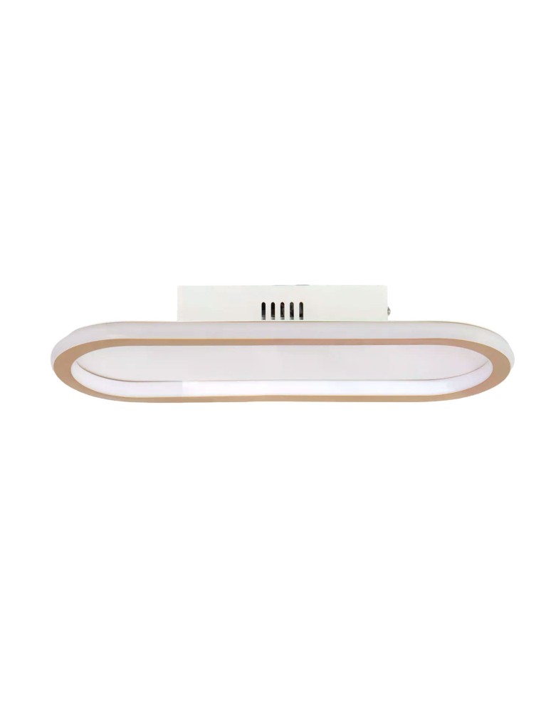 Abruzzo Plafon LED 25W Owalny Złoty Angelo 40cm ABR-PLKO-25W-40CM-CCT
