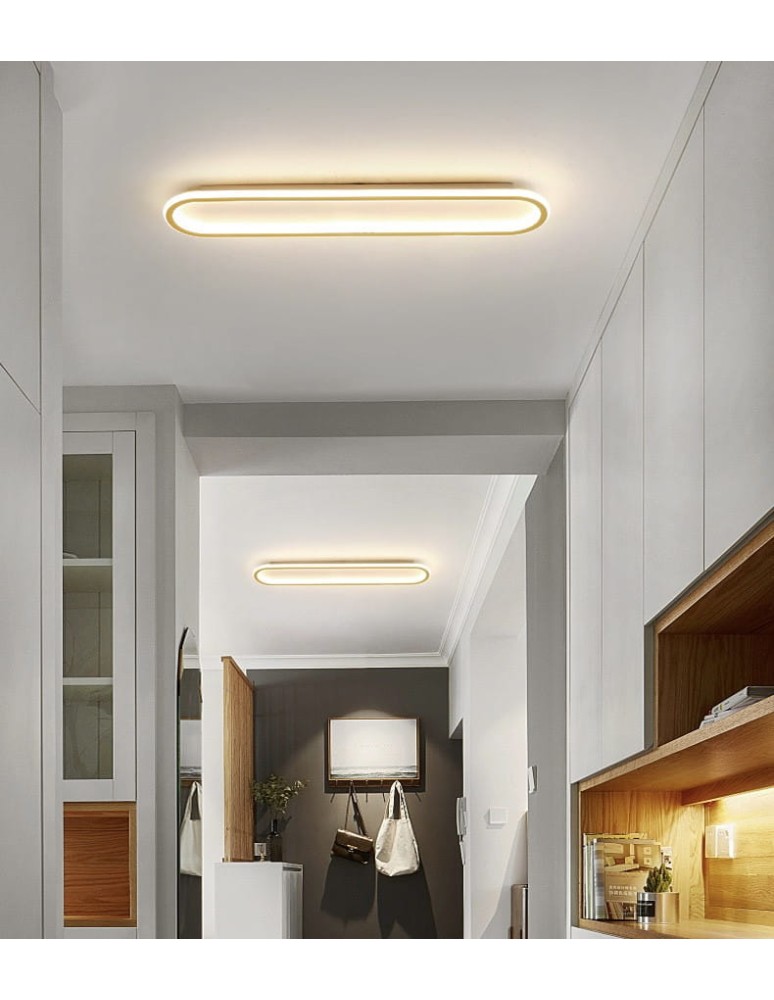 Abruzzo Plafon LED 25W Owalny Złoty Angelo 40cm ABR-PLKO-25W-40CM-CCT