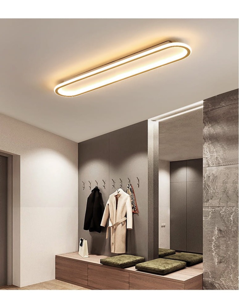 Abruzzo Plafon LED 25W Owalny Złoty Angelo 40cm ABR-PLKO-25W-40CM-CCT