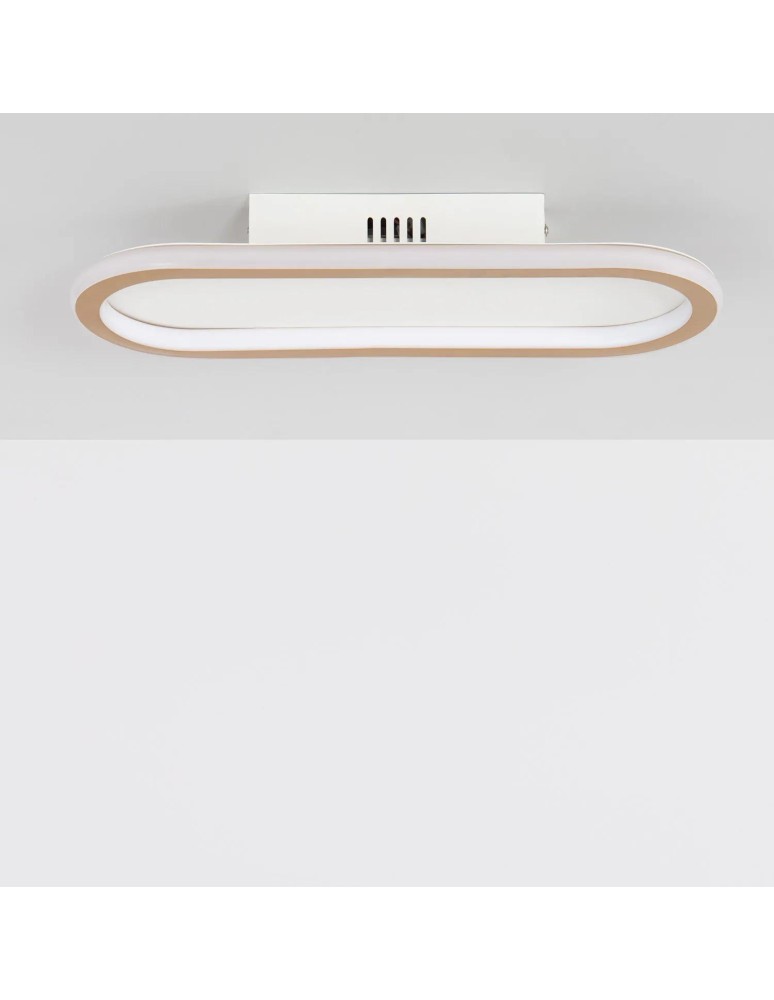 Abruzzo Plafon LED 25W Owalny Złoty Angelo 40cm ABR-PLKO-25W-40CM-CCT