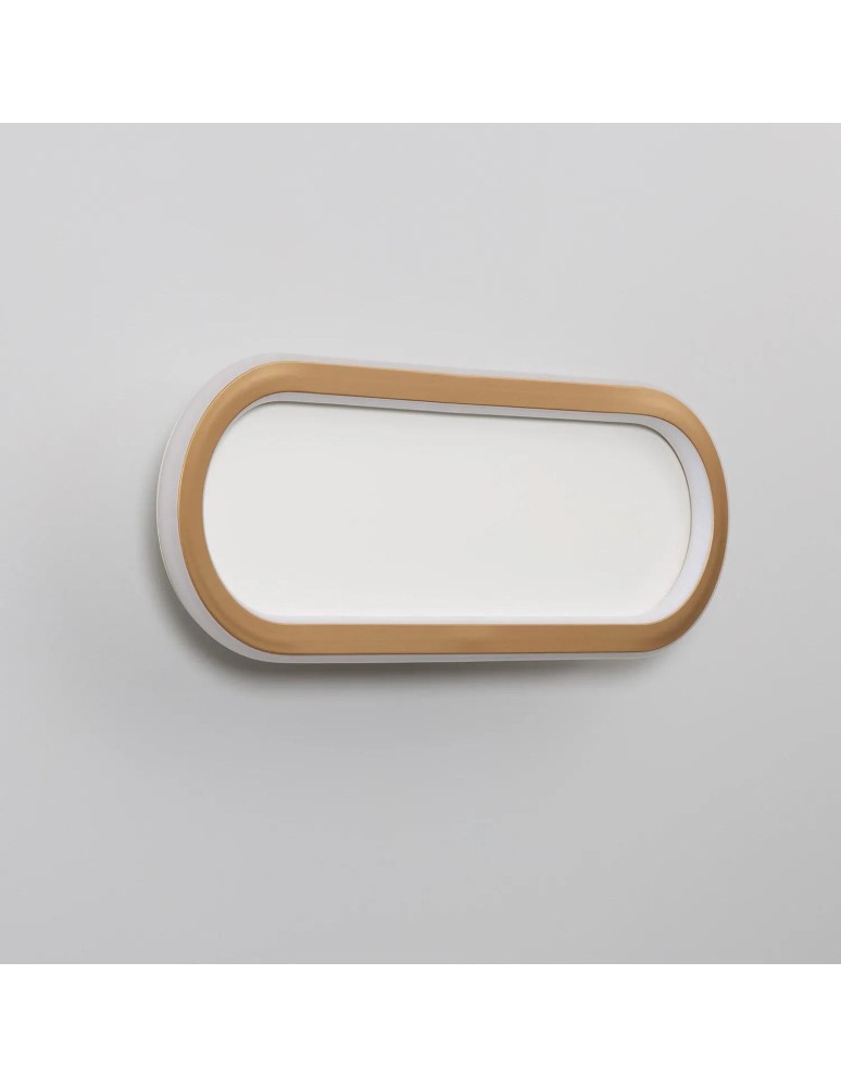 Abruzzo Plafon LED 25W Owalny Złoty Angelo 40cm ABR-PLKO-25W-40CM-CCT